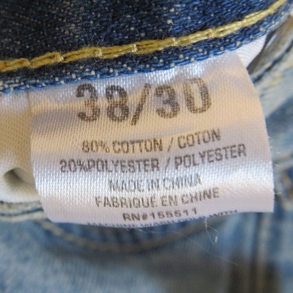 Aeropostale* Men's Classic Slim Boot Light Wash Zipper/Button Jeans~ Size 38/30 - Picture 6 of 14